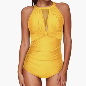 ORANGE ONE PIECE BATHING SUIT